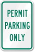 Permit Parking Only Sign