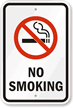 Plastic No Smoking Sign (with Graphic)