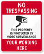 Custom No Trespassing Sign