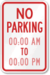 No Parking, [00:00] AM To [00:00] PM