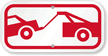 Towing Truck Symbol in Red