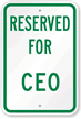 Reserved For CEO Sign