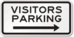 Visitors Parking (arrow right) Visitor Parking Sign