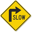 Slow (Arrow Symbol) Sign