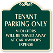Tenant Parking Only Violators Vehicles Towed Away SignatureSign™