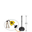 Tip 'n Roll® Portable Sign Base and Pole - 4' Tall