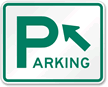 Parking Sign (arrow pointing top left)