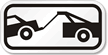 Tow Truck Symbol Aluminum Tow Away Sign