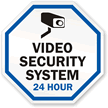 Video Security with graphic System sign