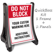 Do Not Block Add Warning and Instructions Custom Sidewalk Sign