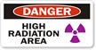Danger High Radiation Area Label