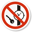 ISO P008-No Metal Or Watches Label