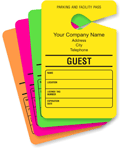 Parking Permit Hang Tag, Imprinted with Address
