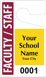 Plastic ToughTags™ for Faculty Parking Permits