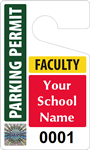 Plastic ToughTags™ for Faculty Parking Permits
