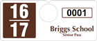Plastic ToughTags™ Parking Permits, Horizontal