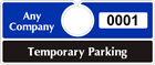 Plastic ToughTags™ Parking Permits, Horizontal