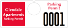 Plastic ToughTags™ Parking Permits, Horizontal