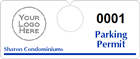 Plastic ToughTags™ Parking Permits, Horizontal