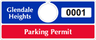 Plastic ToughTags™ Parking Permits, Horizontal