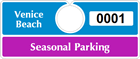 Plastic ToughTags™ Parking Permits, Horizontal
