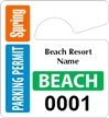 Plastic ToughTags™ Parking Permits, Mini