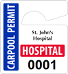 Plastic ToughTags™ Parking Permits, Mini
