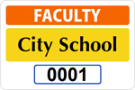 Faculty Window Decal 2 in. x 3 in.
