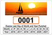 Monthly Window Decal 2 in. x 3 in.