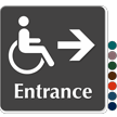 Entrance with Accessible Pictogram Left arrow Sign