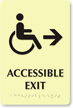 Bilingual Accessible Exit Right Arrow Sign