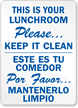 This Is Your Lunchroom Sign Bilingual