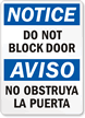 Notice Block Door Sign