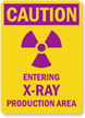 Caution X-Ray Area Sign