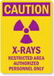 Caution X-Rays Area Sign