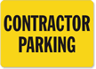 Contractor Parking Sign