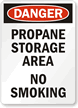Danger Propane Storage Area Sign