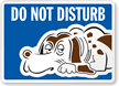 Do Not Disturb Sign - Dog Sleeping Symbol
