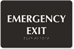 Emergency Exit Tactile Touch Braille Engraved Door Sign
