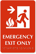 Emergency Exit Only, with Right Arrow Engraved Sign