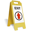 Exit (Up Arrow) Fold-Ups® Floor Sign