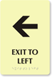 Exit To Left Door Sign