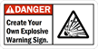 Danger (ANSI): Create Your Explosive Warning Sign