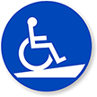Handicap Symbol Floor Sign