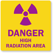 Danger High Radiation Area with Graphic