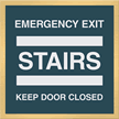 Emergency Exit Stairs Keep Door Closed