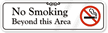 No Smoking Beyond This Area (symbol) Sign