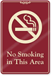 No Smoking In This Area Sign