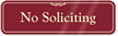 No Soliciting Sign