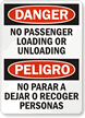 Passenger Loading Unloading Bilingual Sign